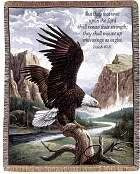 Throw-Freedom w/Eagle-Isaiah 40:31 (Tapestry) (50