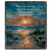 Throw-I Carried You-Footprints (Tapestry) (50 x 60)
