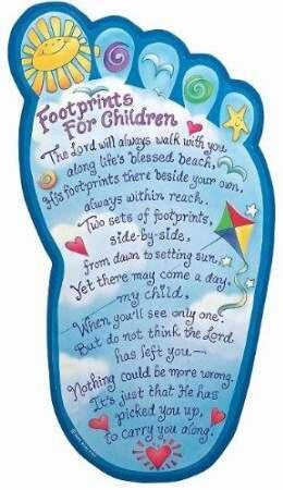 Plaque-Footprints For Children