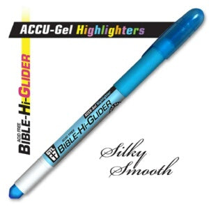 Bible Hi-Glider Gel Stick-Blu Highlighter