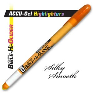 Bible Hi-Glider Gel Stick-Orange Highlighter