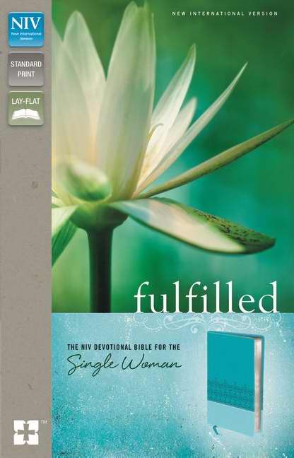 NIV Fulfilled: Devotional Bible For Single Women-Caribbean Blue/Turquoise Duo-Tone