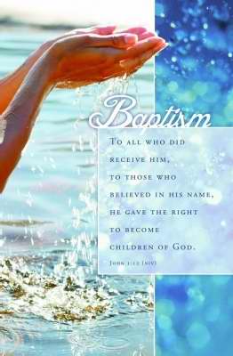 Bulletin-Baptism-To All Who Did Receive Him/Hands (Pack of 100) (Pkg-100)