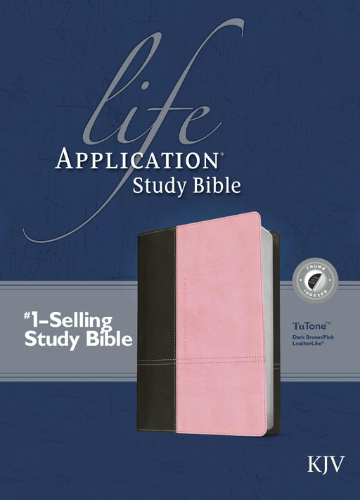 KJV Life Application Study Bible-Dark Brown/Pink TuTone Indexed