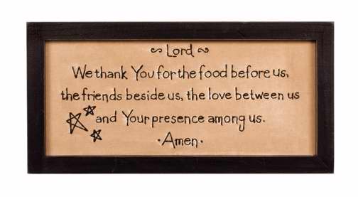 Sign-Stitched-Gratitude Prayer (6 x 12 x .5)