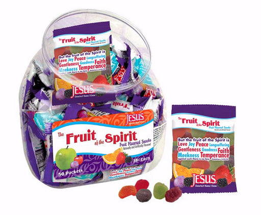 Candy-Fruit Of The Spirit Gummy Fruit Snack Counter Jar