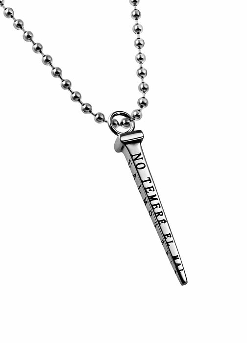 Span-Necklace-Nail-Fear No Evil (Psalm 23) (Mens)-20" Chain