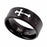 Ring-Neo Cross-Black Band-Christ My Strength (Mens) Sz  9