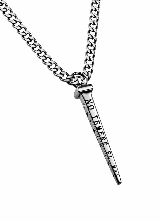 Span-Necklace-Nail-Fear No Evil (Psalm 23) (Mens)-24" Chain