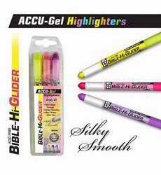 ACCU-Gel Bible Hi-Glider (3 Pk)-Yellow Highlighter