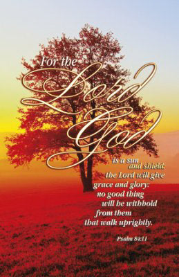 Bulletin-For The Lord God Is A Sun And Shield (Psalms 84:11) (Pack Of 100) (Pkg-100)