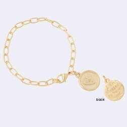 Bracelet-Heart/I Am Blessed To Have You w/8" Adjustable Chain-Gold Plated