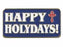 Lapel Pin-Happy Holydays! W/Red Cross-Blue/White (Pack of 12) (Pkg-12)