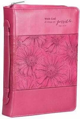 Bi Cover-With God/Pink Orchid-MED-Pnk LuxLeather