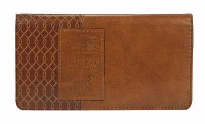 Checkbook Cover-For I Know The Plans/Tan Twirl