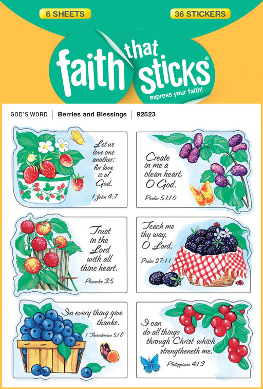 Sticker-Berries & Blessings (6 Sheets) (Faith That Sticks)