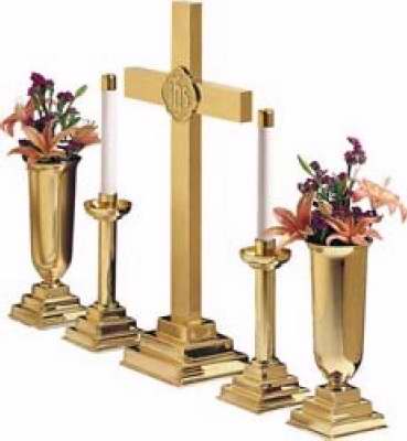 Altar Ware-Vases-11" Brass For 30" Altar Set (2) (RW 1224)