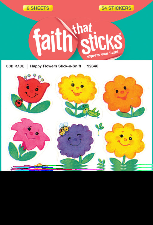 Sticker-Happy Flowers/Stick-N-Sniff (6 Sheets) (Faith That Sticks)