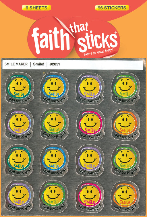 Sticker-Smile (6 Sheets) (Faith That Sticks)