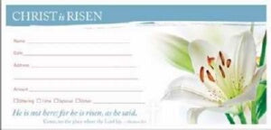 Easter/Alleluia  Christ Is Risen Offering Envelope