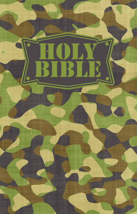 NKJV Camouflage Bible-Green Camo Flex Cloth