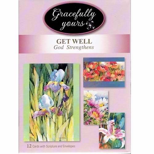 Card-Boxed-Get Well-God Strengthens #125 (Box Of 12)