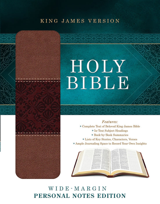 KJV Wide-Margin Personal Notes Bible-Tan/Brown DiCarta