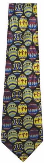 Tie-Easter Eggs-Purple (Polyester)