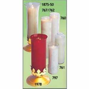 Candle-Santuary Lights-Clear Plastic-7 Day (Pack Of 24) (Pkg-24)