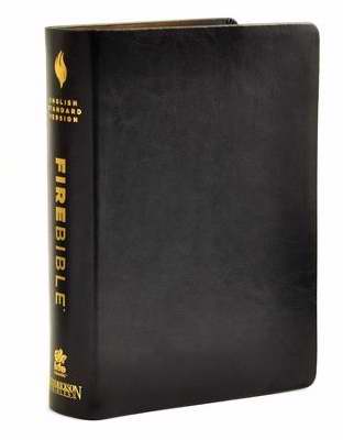 ESV Fire Bible-Black Genuine Leather
