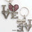 Key Chain-Love/Heart/Cross-Pewter