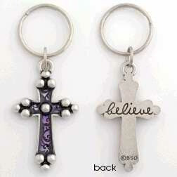 Believe Cross Key Chain