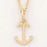 Cross Anchor w/18" Cable Chain Necklace- Gold Plated