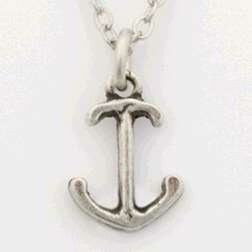 Cross Anchor w/18" Cable Chain Necklace - Pewter