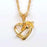 Necklace-Purity Key & Heart w/18" Cable Chain-Gold Plated