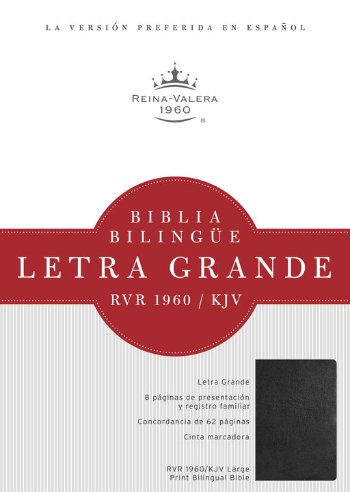 Span-RVR 1960/KJV Large Print Bilingual Bible-Black Imitation Leather Index (Repack)
