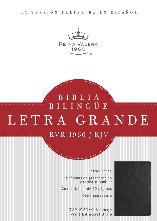 Span-RVR 1960/KJV Large Print Bilingual Bible-Black Imitation Leather (Repack)