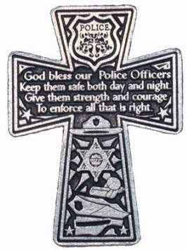 Visor Clip-Cross-Policemans Prayer (Carded)