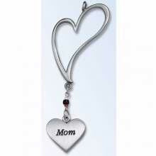 Car Charm-Heart On Heart-Mom w/Chain