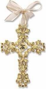 Wall Cross-50th Anniversary-Gold Plated (5")