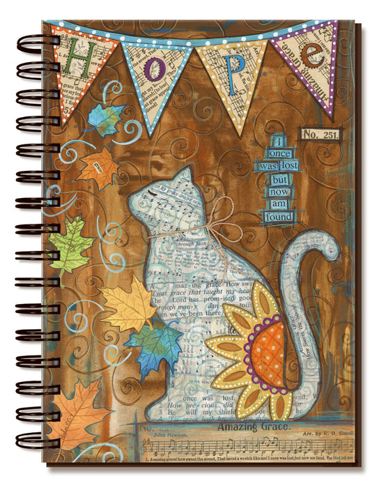 Journal-Autumn Cat-Hope (5.7" x 8.3")