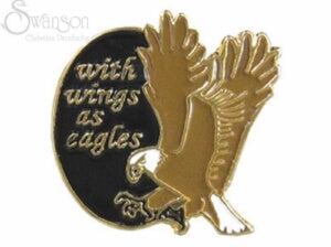 Lapel Pin-With Wings As Eagles (Blk/Gold)