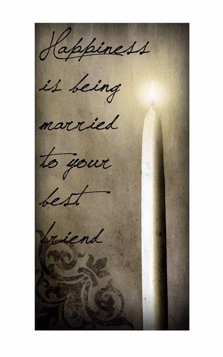 Canvas-Happiness Is Being Married... (Radiance Lighted) (24 x 12)