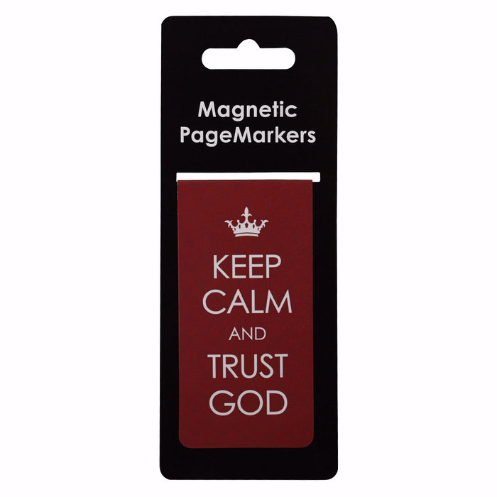 Bookmark-Pagemarker-Magnetic-Keep Calm And Trust God-Large