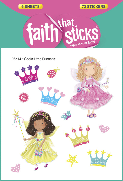 Sticker-God's Little Princess (6 Sheets) (Faith That Sticks)