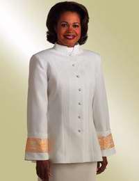 Clergy Jacket-Womens (H104/F651)-Chest 43-46/Sleeve 31-White