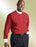 Clerical Shirt-Long Sleev-Bnd-17x34/35-Fr Cf-Red