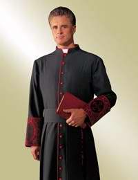 Clergy Cassock-H41-Hm504-Chest 38-41/Neck 16/Sleeve 32-Black