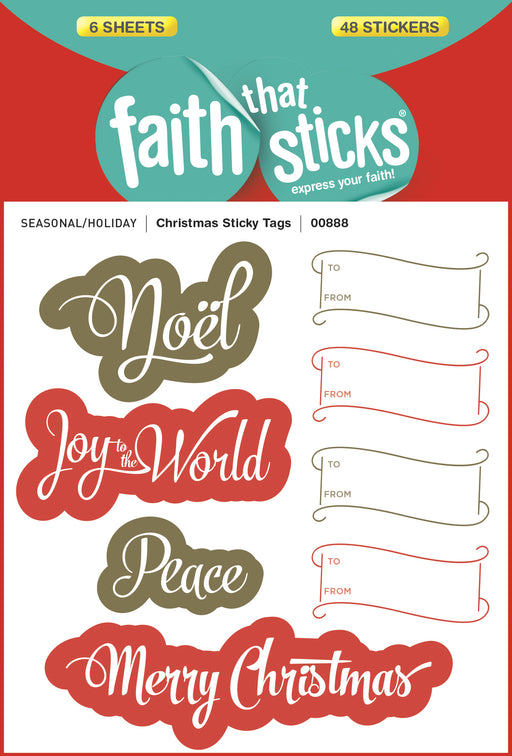 Sticker-Christmas Sticky Tags (6 Sheets) (Faith That Sticks)