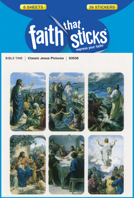 Sticker-Classic Jesus Pictures (6 Sheets) (Faith That Sticks)